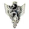 8° Groupe d'Aviation Légère Divisionnaire , lion noir debout, dos lisse plat, épingle sertie