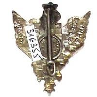 8° Groupe d'Aviation Légère Divisionnaire , lion noir debout sur fleur de lys, dos guilloché
