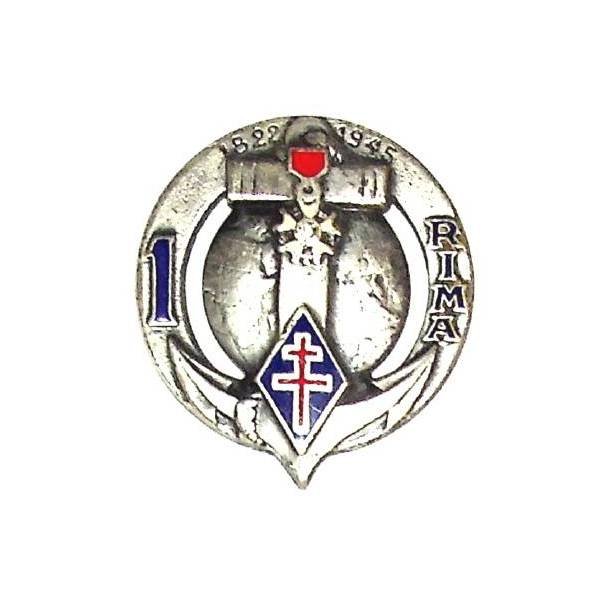 1° Régiment d'Infanterie de Marine , résine, marquage central, dos patiné