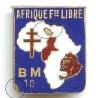 Bataillon de Marche 10 / 1° Division de la France Libre , Afrique Française Libre, 36 mm, éclats