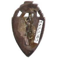 Police d'Etat , haut de RF plein, 40 mm, 2 pattes repliables, trace de colle au dos