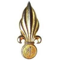 1° Régiment Etranger d'Infanterie , flamme de bérêt, attache à molette (Algérie)