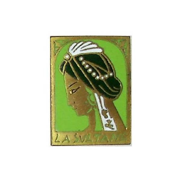 Sultane  (ex Anglais transféré 1951-59) , tête de femme inclinée, fond vert  , dos vaguelé