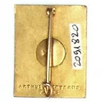 L'Africaine (sous-marin 1946- ..) , tête de femme sur carte d'Afrique, rectangle émaillé, fabrication 1947