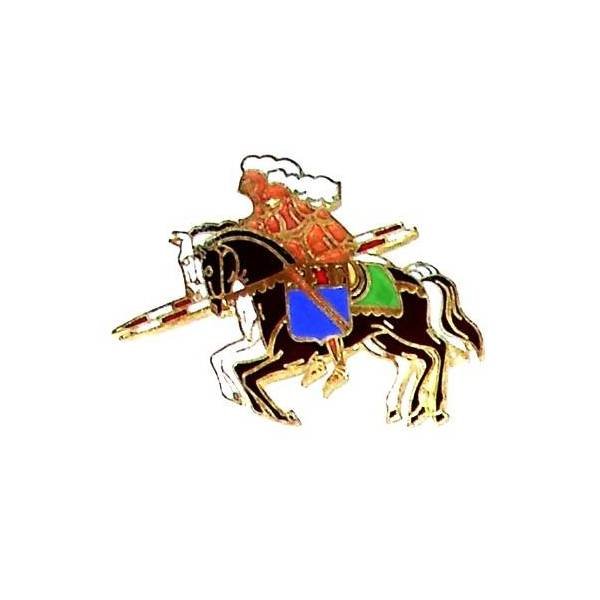 Escadron de Chasse "Alpes" 2 / 13 Colmar , chevaliers en armure sur leurs destriers , dos très patiné