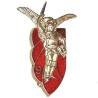 9° Régiment de Chasseurs Parachutistes , 40 mm, bordeaux translucide, plaqué argent (poinçon)