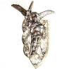 9° Régiment de Chasseurs Parachutistes , 40 mm, tout métal argenté, brillant