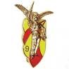 9° Régiment de Chasseurs Parachutistes , 40 mm, alternance jaune et rouge, doré