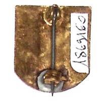 "France" dans un T blanc , écu tricolore  20x23, émail, fabrication US ou GB