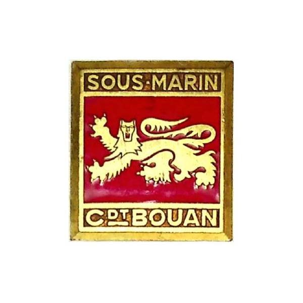 Commandant Bouan  (sous-marin ex 510 Allemand 1946-63) , lion sur fond rouge