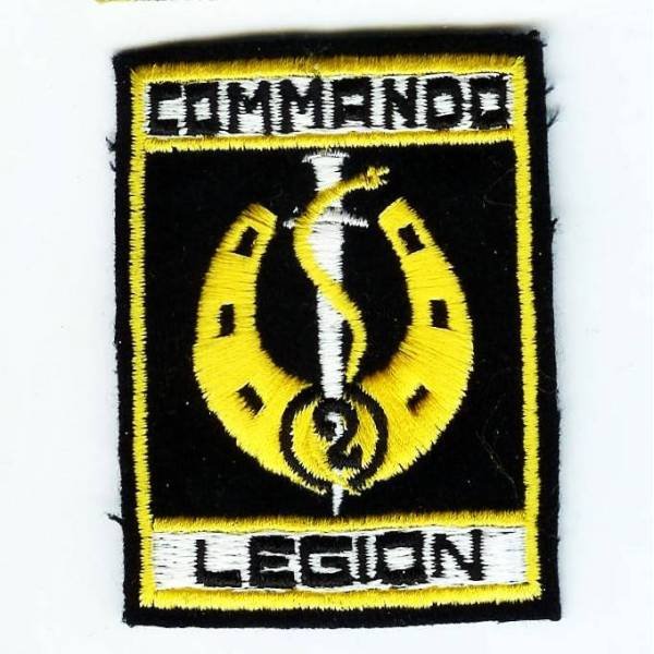 2° Régiment Etranger d'Infanterie / Commando , tissu brodé, réédition