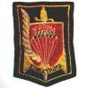 3° Régiment Parachutiste d'Infanterie de Marine , grand  A, tissu brodé sur feutre noir, 77 x 107