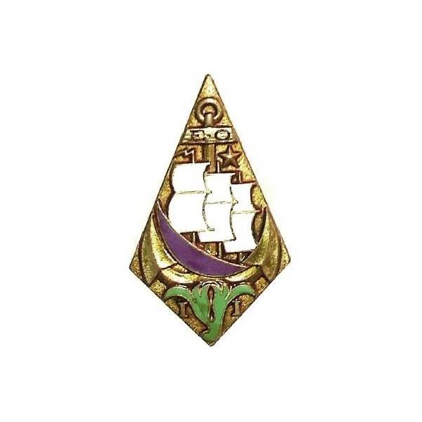 Détachement des Commis Ouvriers Coloniaux en Extrême-Orient , jonque violette, attache remplacée