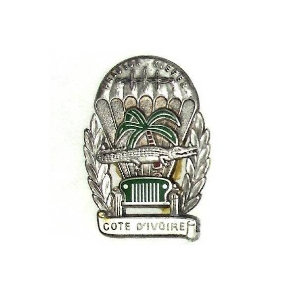 1° Régiment de Hussards Parachutistes / Peloton Kieger  Côte d'Ivoire, jeep de face, crocodile