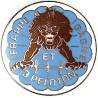 1° Régiment de Hussards Parachutistes / 2° Escadron / 3° Peloton , lion de face sur coupole bleue, frappe et gagne