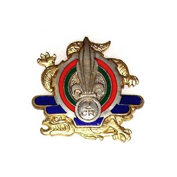 2° Compagnie de Réparation de la Légion Etrangère , lames de ressort sur dragon, dos guilloché doré