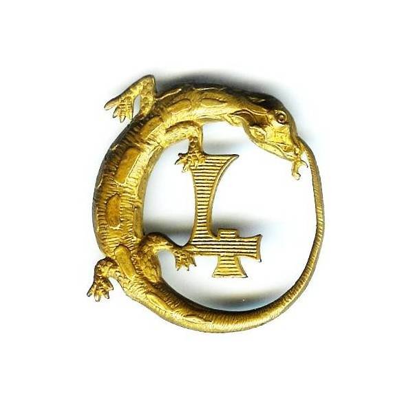 4° Régiment de Spahis Tunisiens , lézard, grand modèle, estampé, anneaux, un peu déformé