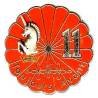 1° Régiment de Hussards Parachutistes / 11° Escadron , rond, "toujours avant", matriculé 51