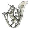 10° Bataillon de Chasseurs à Pied , licorne debout, "faire face toujours", attache à pivot