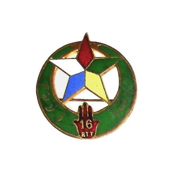 16° Régiment de Tirailleurs Tunisiens  Levant  , croissant émail