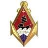 22° Bataillon d'Infanterie de Marine , jonque noire, 22 sur bleu fonçé