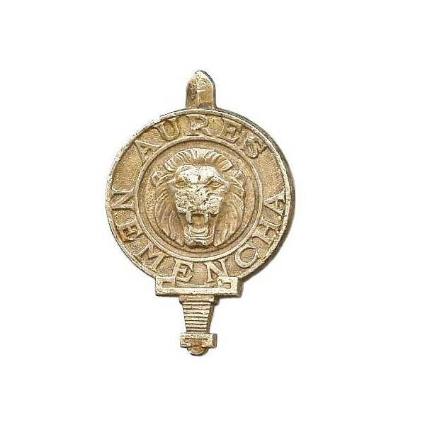 Troupes Françaises Zone Ouest Aurès , Aurès Némencha, tête de lion, tête de lion, plat, un peu déformé