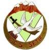 Compagnie de Commandement du Secteur de Sétif , colombe  main et cimeterre sur fond de montagnes, dos vaguelé