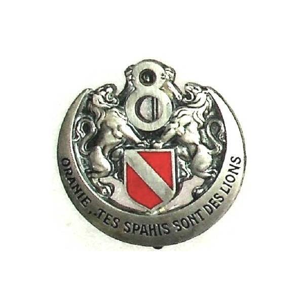 8° Régiment de Spahis Algériens , argenté, devise française