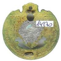 8° Régiment de Spahis Algériens , doré, devise française, bande argentée sans attache