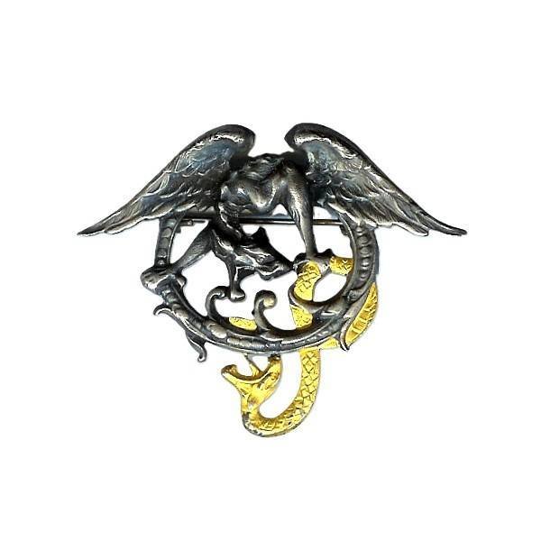5° Régiment de Chasseurs d'Afrique , dragon et serpent, serpent doré