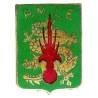 Régiment de Marche de la Légion Etrangère d'Extrême-Orient , grenade rouge sur dragon, lettres en arc de cercle