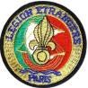 1° Régiment Etranger / Compagnie de Transit de la Légion Etrangère  Paris , type 1, nef, tissu brodé fils d' or, diamètre 78