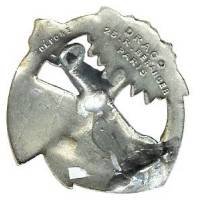 1° Régiment de Tirailleurs Sénégalais , émail, anneaux ressoudés