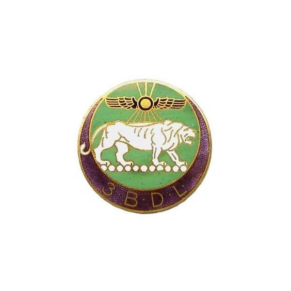 3° Bataillon du Levant , lion blanc, dos lisse, boléro oblong à fenêtre doré