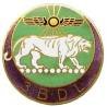 3° Bataillon du Levant , lion blanc, dos lisse, boléro oblong à fenêtre doré