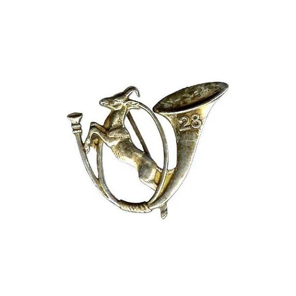 28° Bataillon de Chasseurs Alpins , ovale, chamois debout