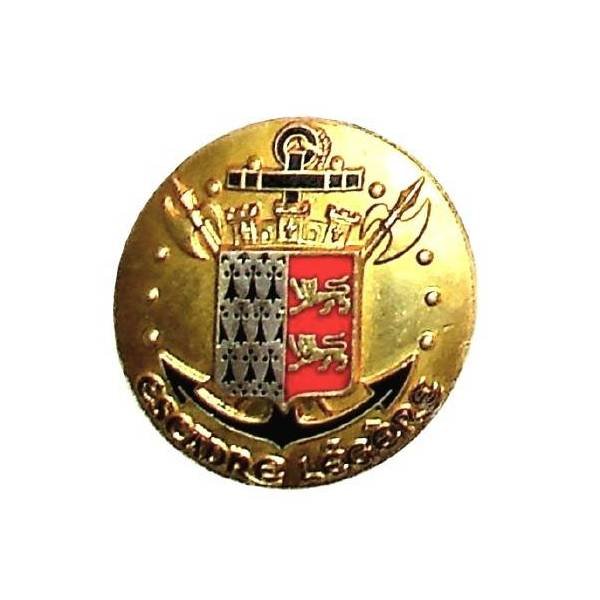 Escadre Légère de Brest  (1958-1961) , blason d'hermines et de 2 lions sur ancre noire, dos grenu