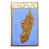 Hova (escorteur 1944-64) , rectangle, carte de Madagascar dorée sur fond bleu