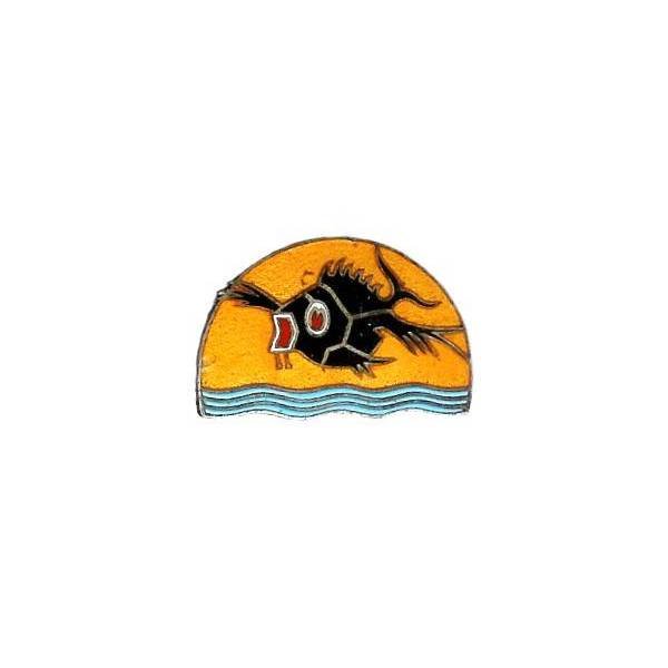 Ecole du Personnel Volant (1917-1940) , poisson volant noir sur fond orange clair