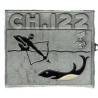 Chasseur 122 , archer visant une orque, aluminium peint