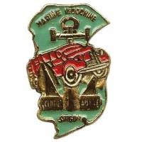 Centre Auto Saïgon , camion rouge sur carte Indochine verte, métal coulé peint