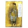 Terrible  (contre-torpilleur 1935-62) , cobra doré sur fond blanc, attache ressoudée