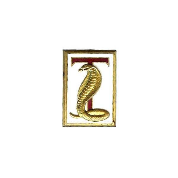 Terrible  (contre-torpilleur 1935-62) , cobra doré sur fond blanc, attache ressoudée