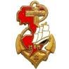 2° Régiment d'Infanterie Coloniale / 1° Bataillon de Marche en Extrême-Orient, carte Indo rouge, B Ber en arc