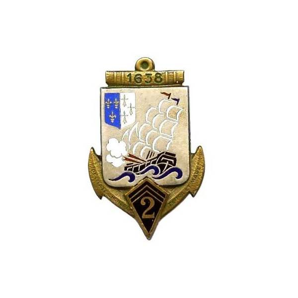 2° Régiment d'Infanterie Coloniale , vent inversé, petit boléro lisse
