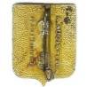 Base-Ecole de Pilotage 705  Cognac , salamandre blanche à plat, dos grenu, aluminium peint, attache un peu abimée
