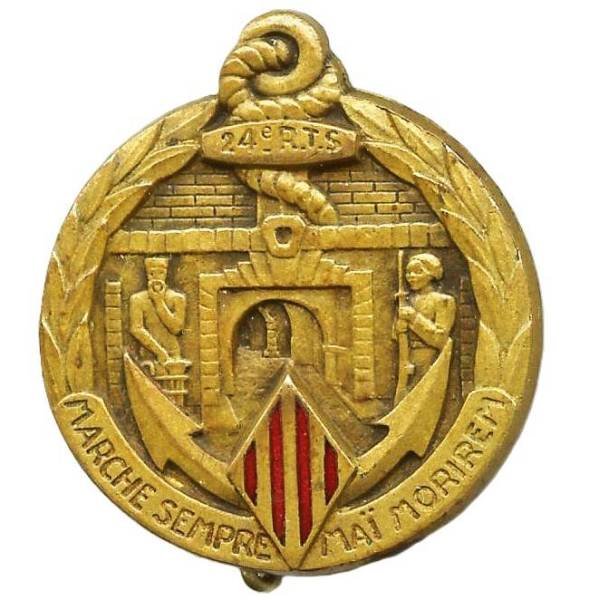 24° Régiment de Tirailleurs Sénégalais , citadelle, rond, petit boléro rond à fenêtre