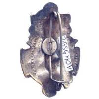 5° Bataillon de Tirailleurs Sénégalais de Côte d'Ivoire , éléphant tenant un bananier, petit boléro à fenêtre , patiné, éclat