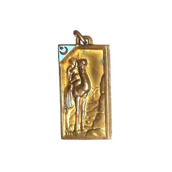 Compagnie Saharienne des Ajjers , 2° modèle, bande d'émail bleu, matriculé 918