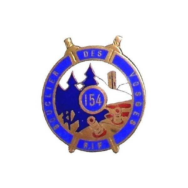 154° Régiment d'Infanterie de Forteresse , bouclier des Vosges, épingle non d'origine recollée